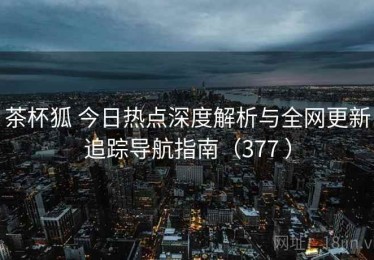 茶杯狐 今日热点深度解析与全网更新追踪导航指南（377 ）