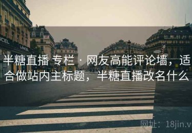 半糖直播 专栏 · 网友高能评论墙，适合做站内主标题，半糖直播改名什么