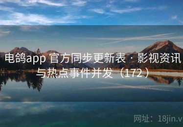 电鸽app 官方同步更新表 · 影视资讯与热点事件并发（172 ）