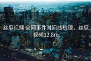 丝瓜视频 全网事件时间线梳理，丝瓜视频12.8m